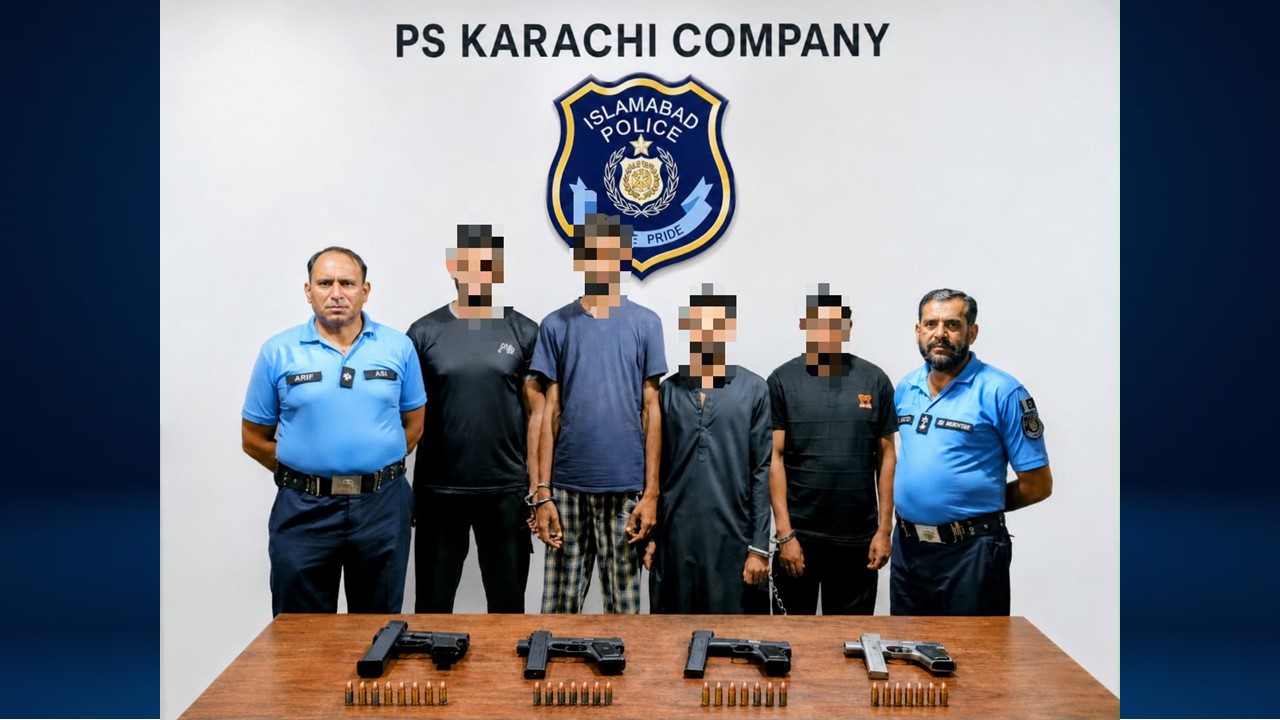 Islamabad Police intensifies crackdown on drugs and illegal weapons; 589 accused arrested in August