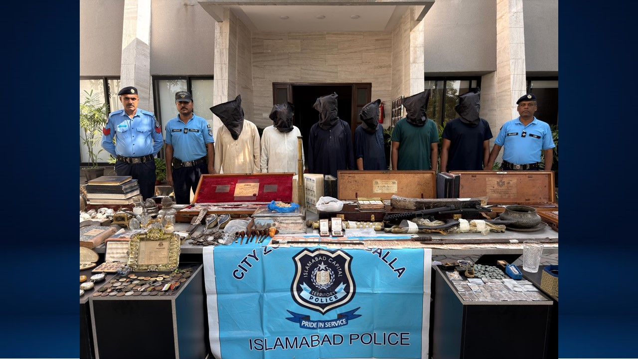Islamabad Police Arrest Six Accused in Theft at Nawab of Bahawalpur Family’s Residence; Stolen Valuables worth over Rs. 70 Million Recovered